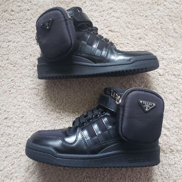 Adidas for PRADA Re-nylon Forum High top Black Sneakers UNISEX NWT Limit… - Picture 8 of 16